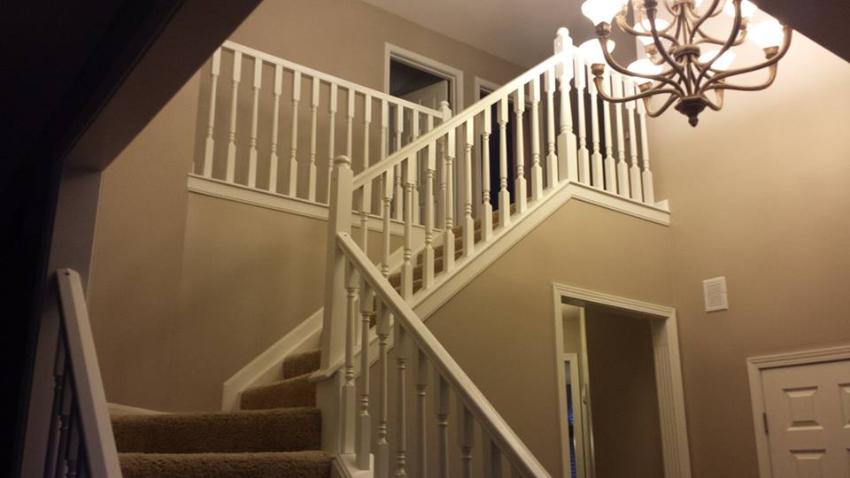 Converted railing from stained to painted springboro oh