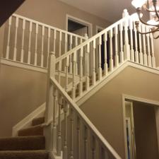 Converted railing from stained to painted springboro oh 002